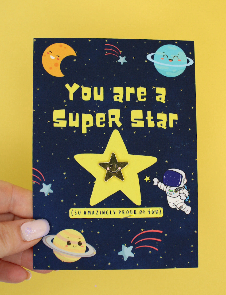 Super Star Space Pin Card