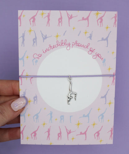 Gymnast Postcard & Bracelet