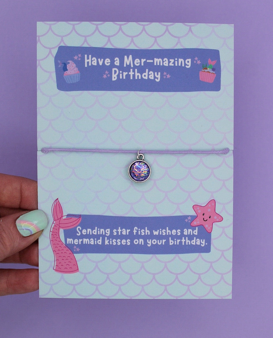 Mer-mazing Birthday Postcard & Bracelet