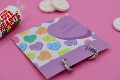 Love Heart - Silver Huggies